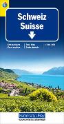 Schweiz TCS Strassenkarte 1:301 000. 1:301'000